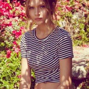 Urban outfitters small striped crop top
